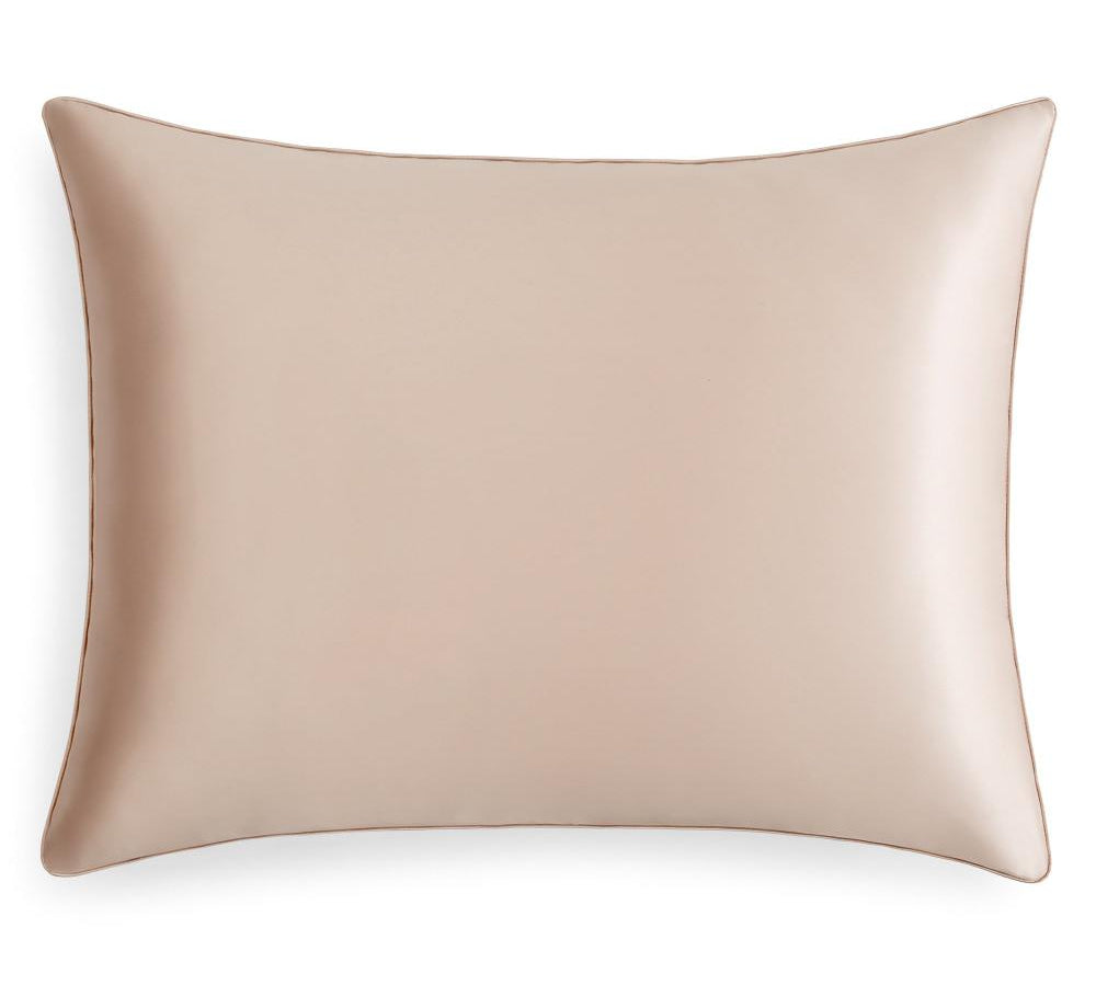 Charmeuse Mulberry Silk Pillowcase with Classic Piping